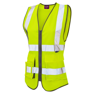 Leo Lynmouth Women's Hi-Vis Superior Waistcoat - Yellow