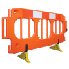 Stacca Barrier with Yellow Anti-Trip Feet - Orange - 2 Metres