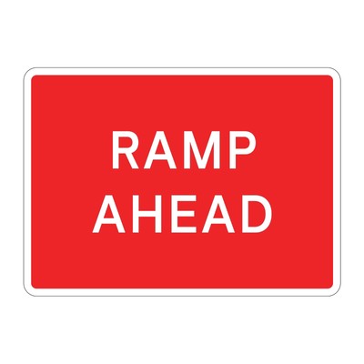 Jazz Sign Plate 300mm Centres - Ramp Ahead - 1050 x 750mm