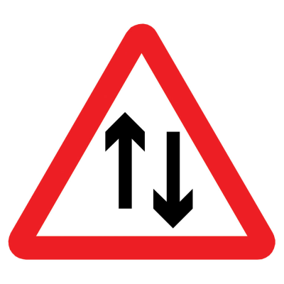 Jazz Triangle Sign Plate 300mm Centres - Two Way Traffic - 750mm