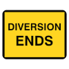 Bilingual Jazz Sign Plate 300mm Centres – Diversion Ends - 1050 x 750mm