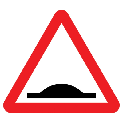 Jazz Triangle Sign Plate - Uneven Road - 1200 x 2mm