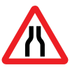 Jazz Triangle Sign Plate - Road Narrows Both Ways - 1200 x 2mm