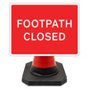 Hangman Sign Plate - Footpath Closed - 600 x 450mm