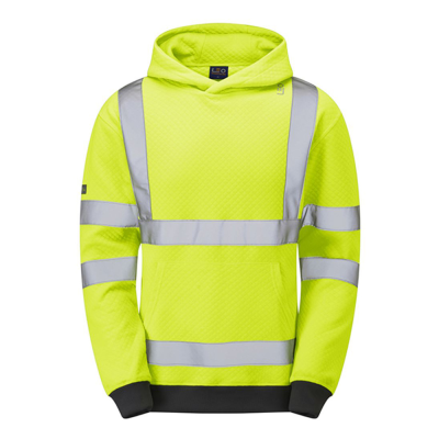 Leo Goodleigh Hi-Vis Hooded Yellow Sweatshirt - S