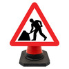 Hangman Triangle Sign Plate - Man at Work - 600mm