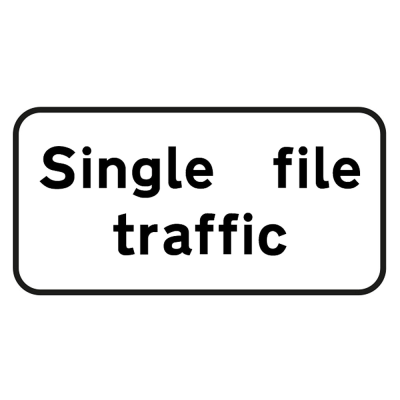 Bilingual Jazz Supplement Plate 300mm Centres - Single File Traffic  - 860 x 360mm