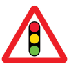 Jazz Triangle Sign Plate - Traffic Lights - 600 x 2mm