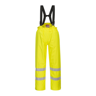 Portwest S780 Bizflame FR AS Waterproof Breathable Hi-Vis Yellow Shell Trousers - S