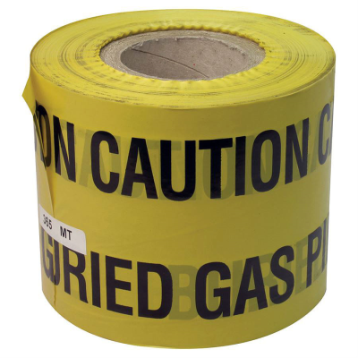 Caution Buried Gas Pipe Tape - 150mm x 365 Metres