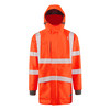 Leo Clovelly 15K Waterproof Breathable Rail Hi-Vis Orange Anorak