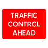 Bilingual Jazz Sign Plate 300mm Centres - Traffic Control Ahead - 1050 x 750mm