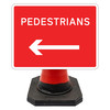 Hangman Sign Plate - Pedestrian Arrow Left - 600 x 450mm
