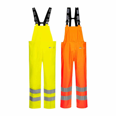 Lyngsoe FR-LR59 FR AS Waterproof Hi-Vis Bib Trousers - Yellow / S