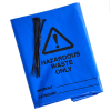 Blue Hazardous Waste Bags & Ties Pack 100