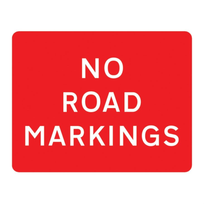 Jazz Sign Plate - No Road Markings - 1050 x 750 x 2mm