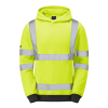Leo Goodleigh Hi-Vis Hooded Yellow Sweatshirt - S
