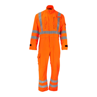 ProGARM 4693 Rail FR AS Arc Hi-Vis Lightweight Orange Coverall - Regular Leg / S