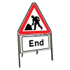 Jazz Triangle Sign Complete Clipped - Man at Work & End Supp - 750mm