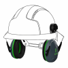 JSP Sonis 1 Helmet Mounted Ear Defenders Dark Grey / Green - 26dB SNR
