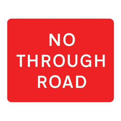 Jazz Sign Plate - No Through Road - 1050 x 750 x 2mm