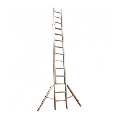 Double Section Aluminium Extension Ladder - 2 x 9 D Rungs - 4.17 Metres